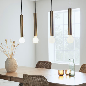 Markslöjd Sencillo langbordspendel, messing, 4 pærer