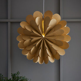 Markslöjd Maravilla julestjerne med lys, 60 cm, guld