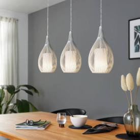 Eglo Razoni langbordspendellampe, hvit