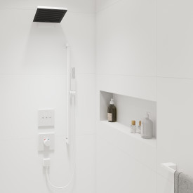 Hansgrohe Pulsify E takdusch, 26x26 cm, vattenbesparande, matt vit