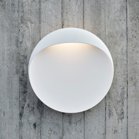 Louis Poulsen Flindt utelys vegg, hvit, Ø20 cm