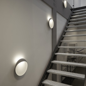 Louis Poulsen Flindt utelys vegg, aluminium, Ø40 cm