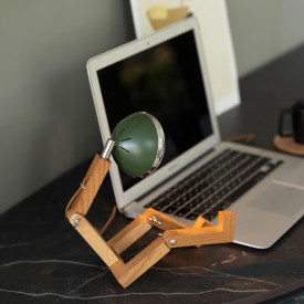 Mini Mr Wattson bordlampe, mørkegrønn