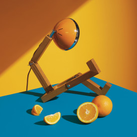 Mr Wattson bordlampe, oransje