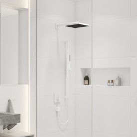 Hansgrohe FixFit Square slangeuttak, matt hvit