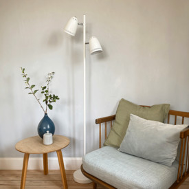 Superliving Dynamo Twin gulvlampe, hvit