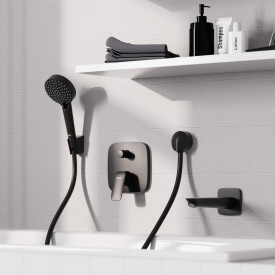 Hansgrohe Fixfit E slangeuttak, matt sort