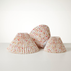 Nielsen Light Blomster Hacienda Plisse lampeskærm, rød, H20