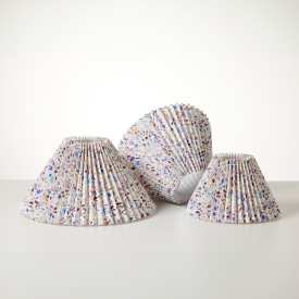 Nielsen Light Blomster Hacienda Plisse lampeskærm, blå, H20