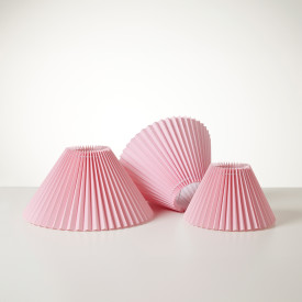 Nielsen Light Emma Hacienda Plisse lampeskærm, lyserød, H16 cm