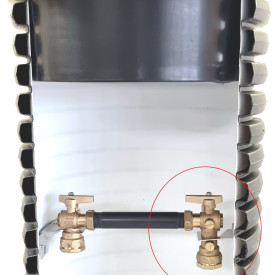 Isiflo 32 mm x 1" vinkelventil med styrbar backventil