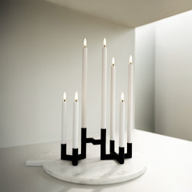 Uyuni LED kronelys, batteri, hvit