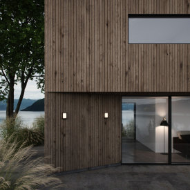 Nordlux Nestor utelys vegg med sensor, sort