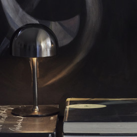 Sirius Tim oppladbar bordlampe, sort nikkel, 22 cm