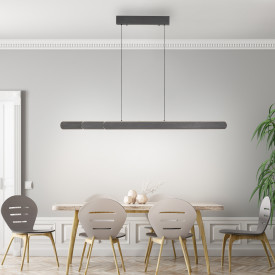 Adriana Round langbordspendel m. udtræk & comfort lift, sort