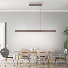 Adriana Round langbordspendel m. udtræk & comfort lift, kobber