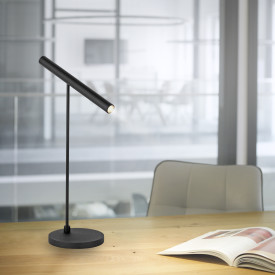 Pure Tutua LED bordlampe m. sensor & dæmper, 470mm sort