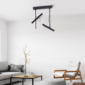 Pure Tutua LED 2-spot justerbare loftlampe, 470mm sort