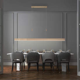 Pure-Moto langbordspendel m. automatisk udtræk & hejs, messing