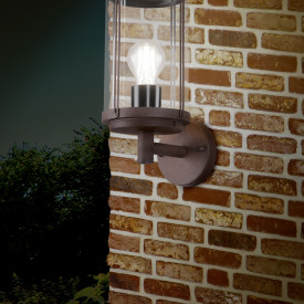 Trio Lighting Tanaro utelys vegg, rust