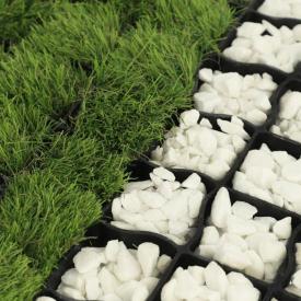 LHI EcoGrid N50 permeable græsarmering, 50x50 cm, sort