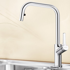 Blanco Jurena-S kjøkkenarmatur, uttrekkbar tut, krom