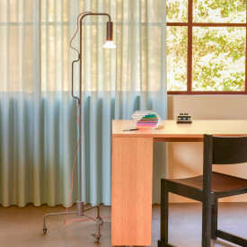 Hübsch Ido gulvlampe, brun