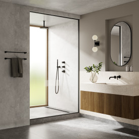 Damixa Silhouet XS2 dusjsett, vannbesparende, matt svart