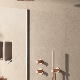 Damixa Silhouet DS1 dusjsett, vannbesparende, børstet kobber
