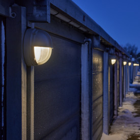 Louis Poulsen skotlampe, 3000K, halvskærmet, klar grå