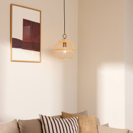 2 stk Halo Design Stockholm pendellampe, natur, Ø30 cm