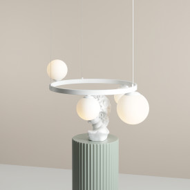 Aldex Garda 4 lysekrone, hvit