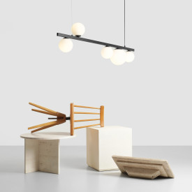 Aldex Garda 5 pendellampe, sort