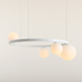 Aldex Garda 5 lysekrone, hvit