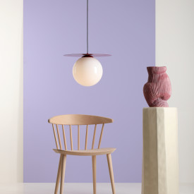 Aldex Loop pendellampe, Ø25 cm, rød