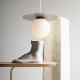 Aldex Loop pendellampe, Ø20 cm, beige