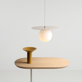 Aldex Loop pendellampe, Ø14 cm, beige