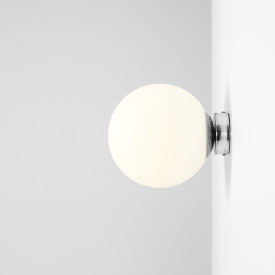 Aldex Ball vegglampe, krom, Ø20 cm
