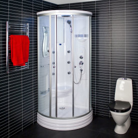 Arrow duschkabin 6005, massagedusch, takdusch, klart glas