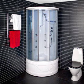 Arrow duschkabin 6007, massagedusch, takdusch,högt kar, tonat glas
