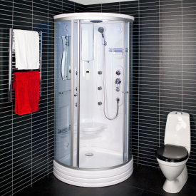 Arrow duschkabin 6106, ångbastu, massagedusch, takdusch, tonat glas