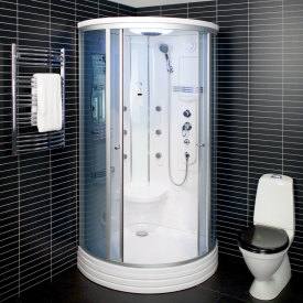 Arrow duschkabin 6116, ångbastu, massagedusch, takdusch, tonat glas