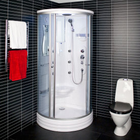 Arrow duschkabin 6006, massagedusch, takdusch, tonat glas