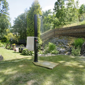 Demerx Sunny 40 utomhusdusch, soluppvärmd, 40 liter, svart