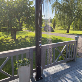 Demerx Sunny 40-1 utomhusdusch, soluppvärmd, 40 liter, svart