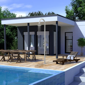 Demerx Pure Classic utomhusdusch, rostfritt stål