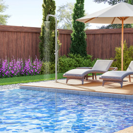 Demerx Pure Extended utomhusdusch, rostfritt stål