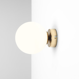 Aldex Ball vegglampe, gull, Ø14 cm