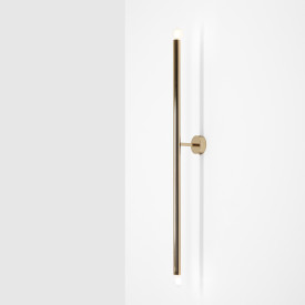 Aldex Tubo 2 vegglampe, gull, 100 cm