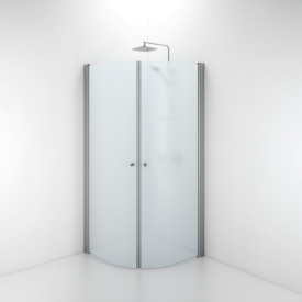 Contura Shower Space dusjdør, 72,3 cm, klart glass, hvit profil